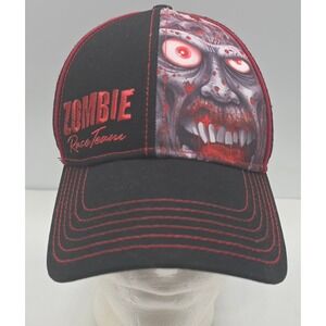 Zombie‎ Race Team Monster Jam Trucker Hat Black Red Snapback Cap